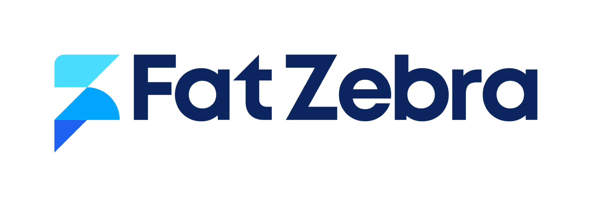Fat Zebra logo white background Blue logo