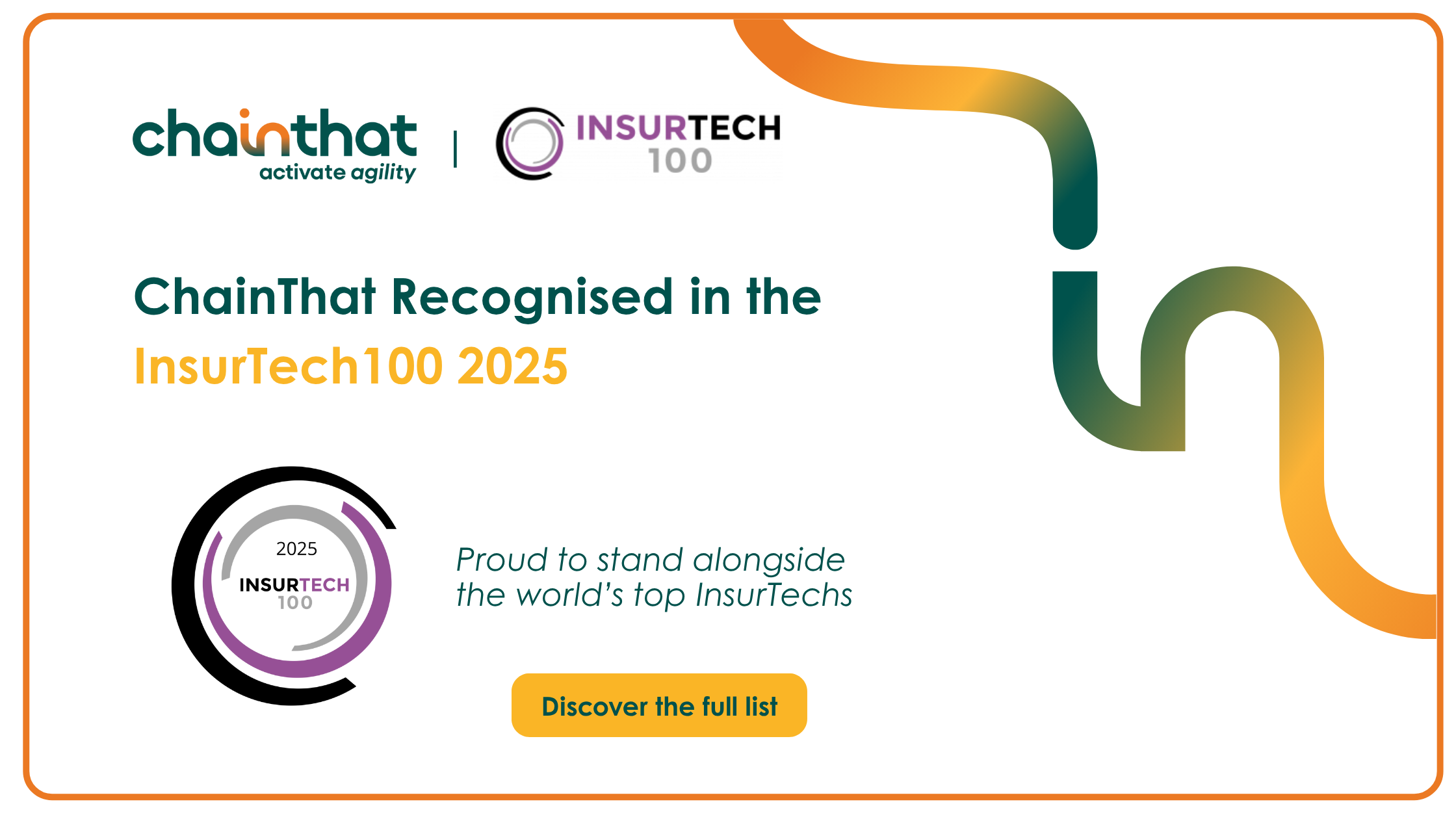 ChainThat Included in the InsurTech100 2025