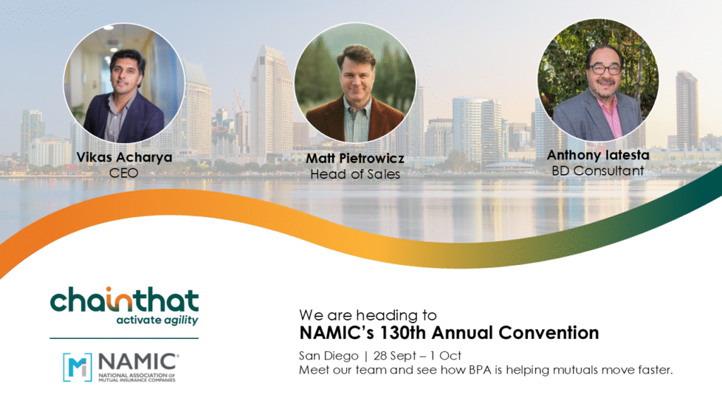 ChainThat team is heading to the NAMIC 130th Annual Convention in San Diego